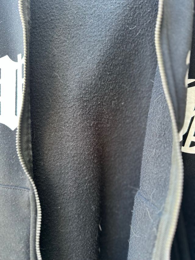 Hoodie oversized preto com letras XS da Shein 