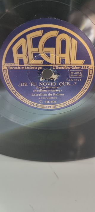 Disco pizarra 78rpm. Estrellita de Palma