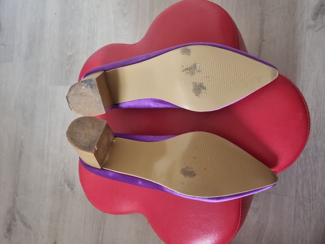 Zapato tela morado 39