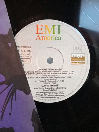 David Bowie:tonight lp