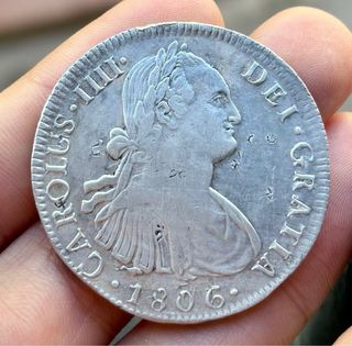 Moneda PLATA 8 Reales 1806 MEXICO. CARLOS IV