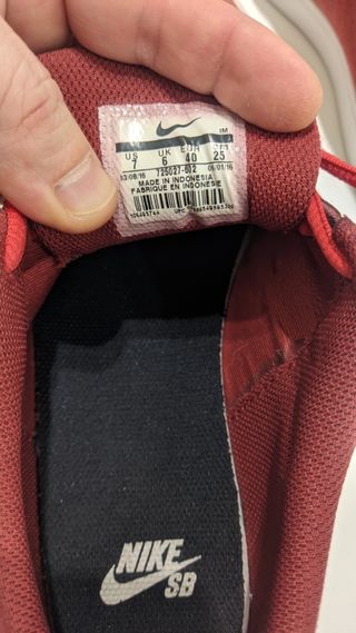 NIKE SB Ante Rojo-granate n 40 (25cm). Como Nuevas