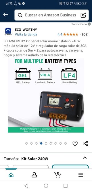 [NUEVOS] - 2 Kits de Paneles Solares 240W cada uno