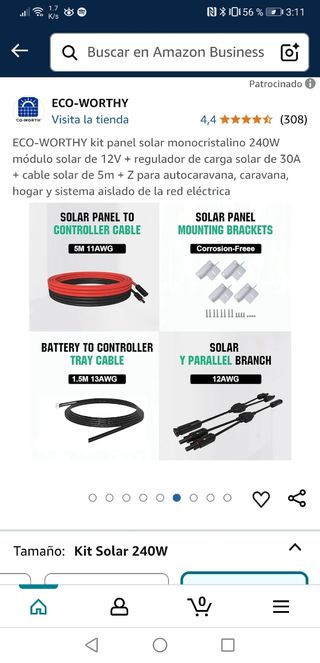 [NUEVOS] - 2 Kits de Paneles Solares 240W cada uno