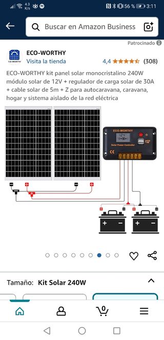 [NUEVOS] - 2 Kits de Paneles Solares 240W cada uno