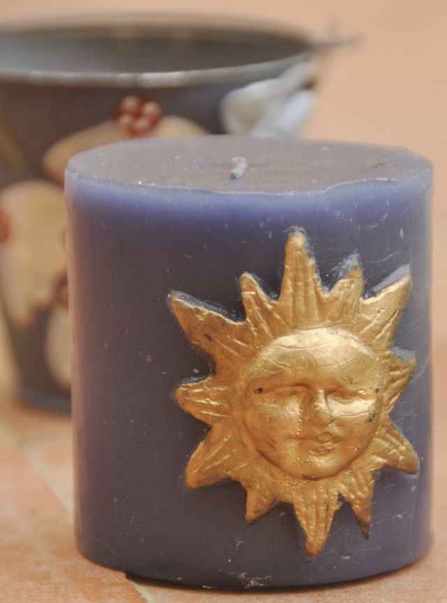 Lote de velas y portavelas