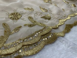 Pico de manteleta fallera antiguo de seda