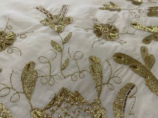 Pico de manteleta fallera antiguo de seda