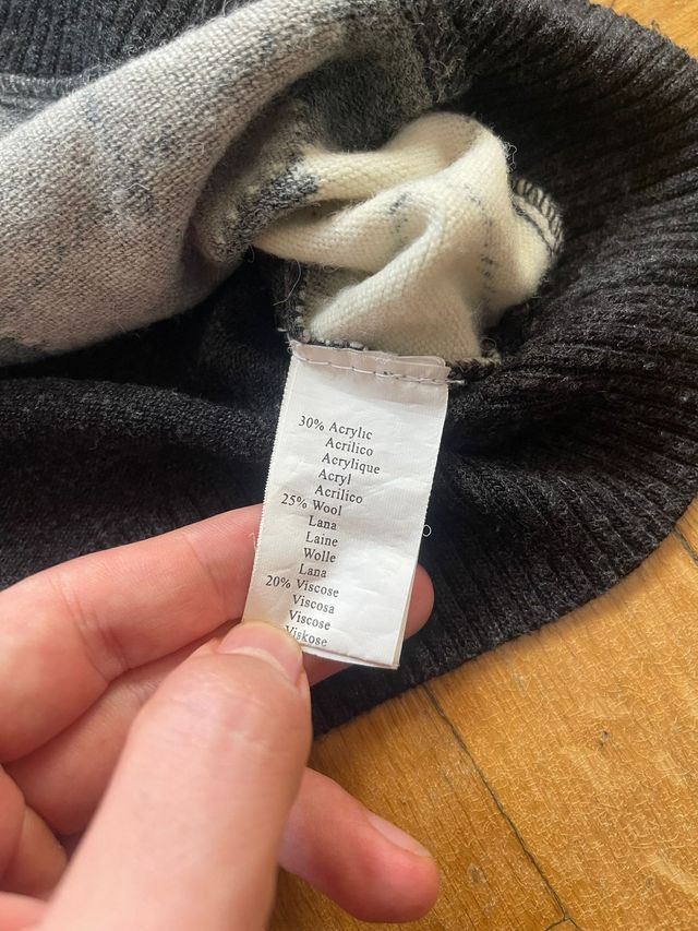 Jersey Vintage estilo Preppy rombos cuello en pico