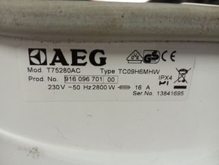 Despiece secadora AEG Protex T75280AC