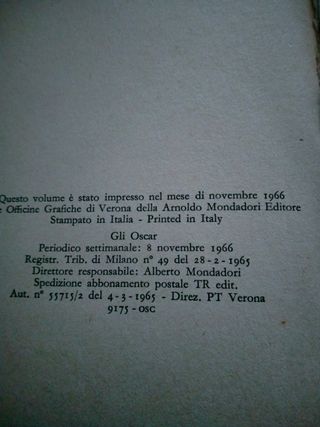 Vecchio libro L'ultima al patibolo 1966