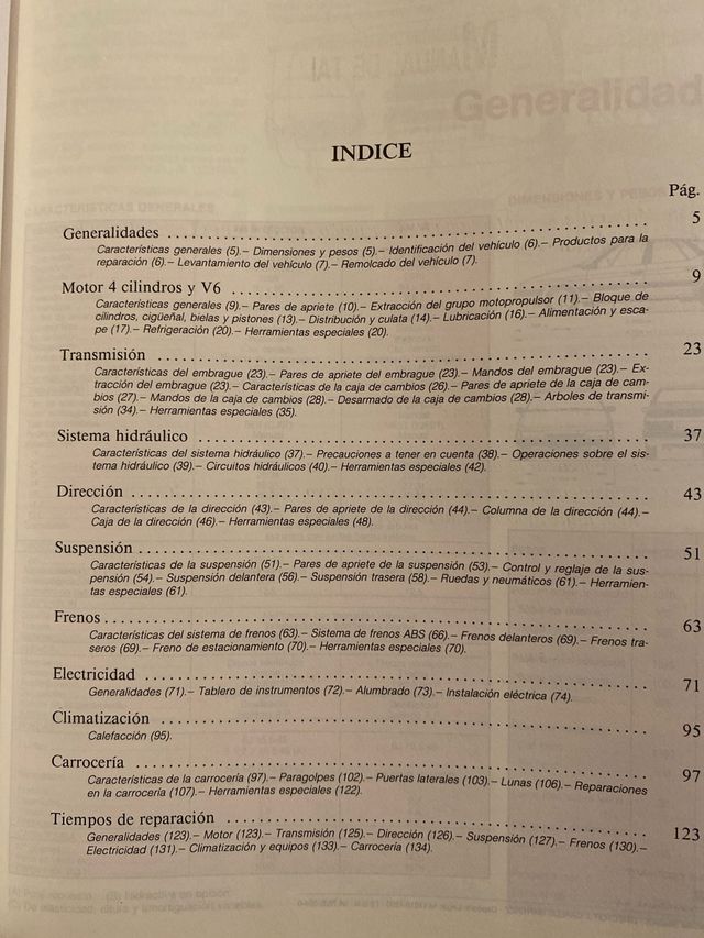 CITROEN XM Manual de taller de 1990