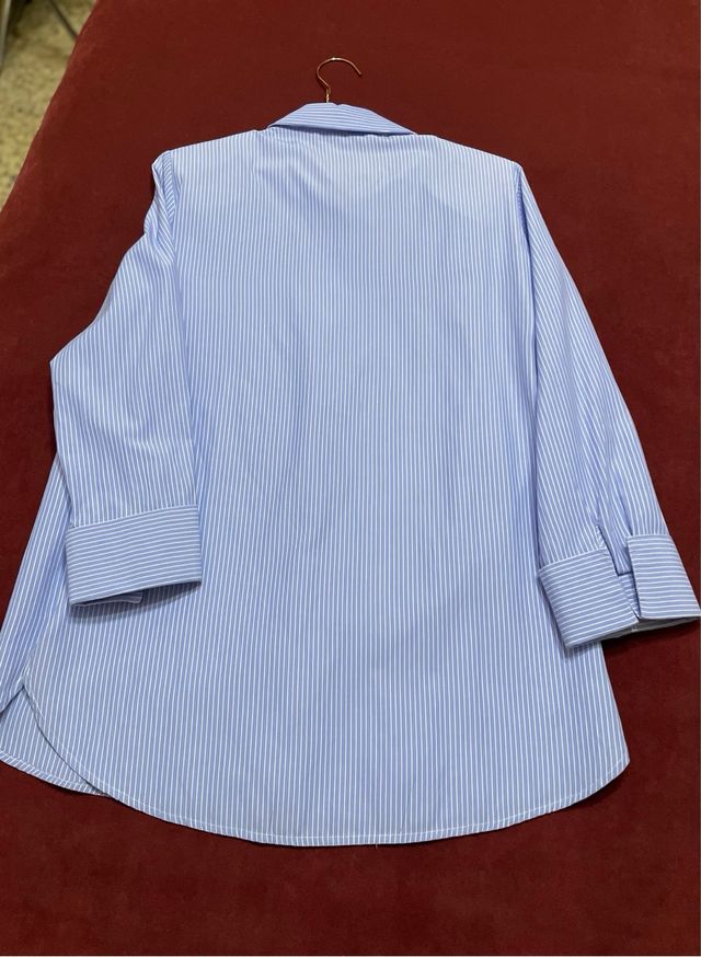 Camisa rayas y bordados flores cortefiel