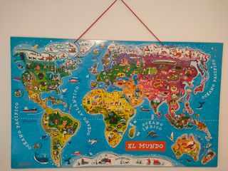 Puzzle imán Mapamundo