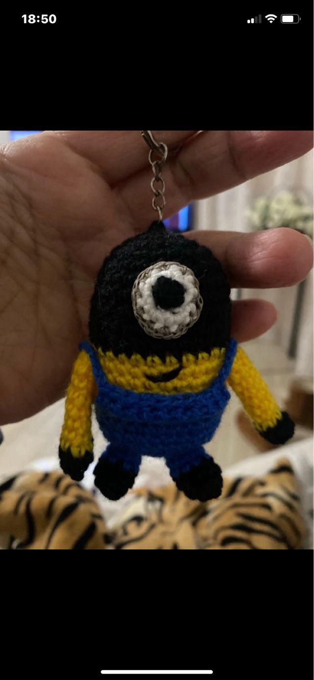 Minions amigurumi portachiavi