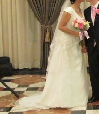 Vestido de novia manga corta 