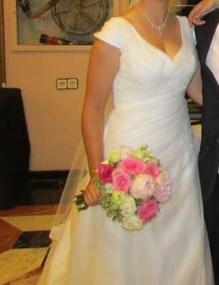 Vestido de novia manga corta 
