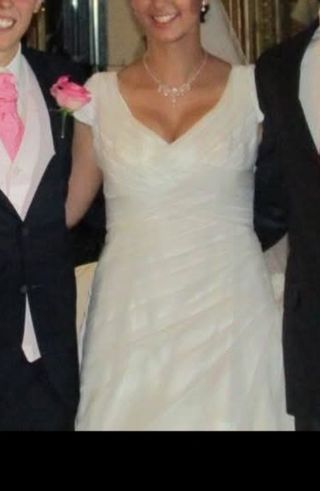 Vestido de novia manga corta 