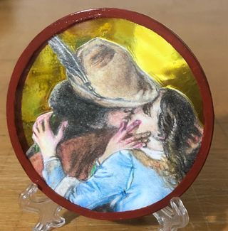 Bacio di Hayez specchietto artigianale