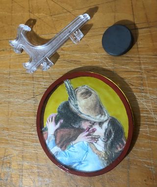 Bacio di Hayez specchietto artigianale