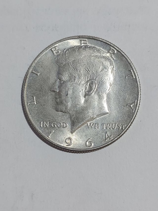 MONEDA USA EEUU 1/2 DOLAR 1964. PLATA KENNEDY