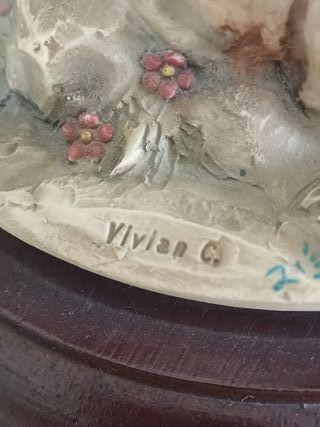 SCULTURA VINTAGE  DA RISTRUTTURARE FIRMATA VIVIAN 