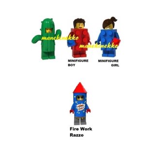 4 minifigure brick cactus serie 18 tipo Lego