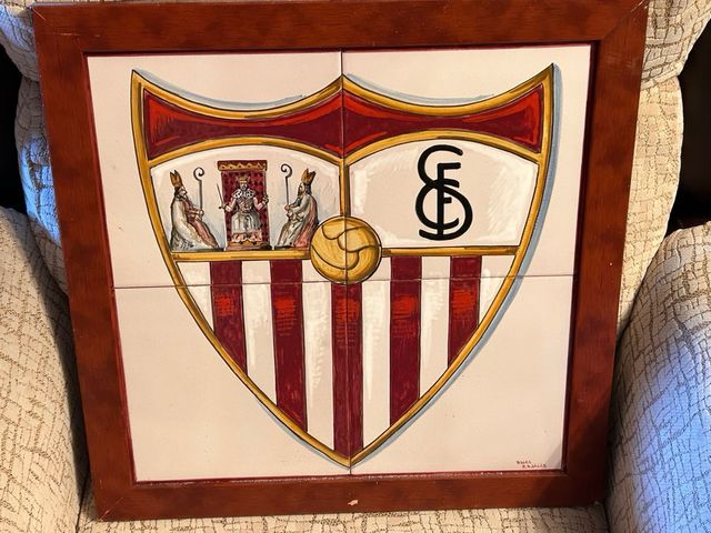 Escudo del sevilla en 4 azulejos