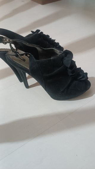 Sandalias tacón negras
