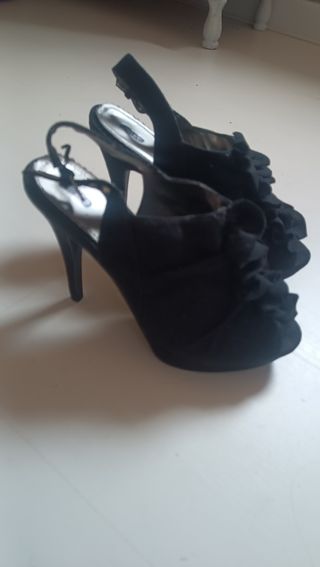 Sandalias tacón negras