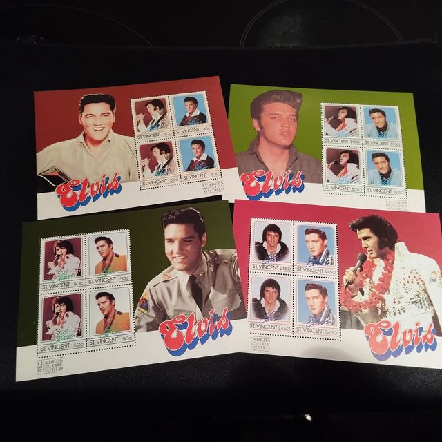 Elvis Presley sellos souvenir 4 bloques x4