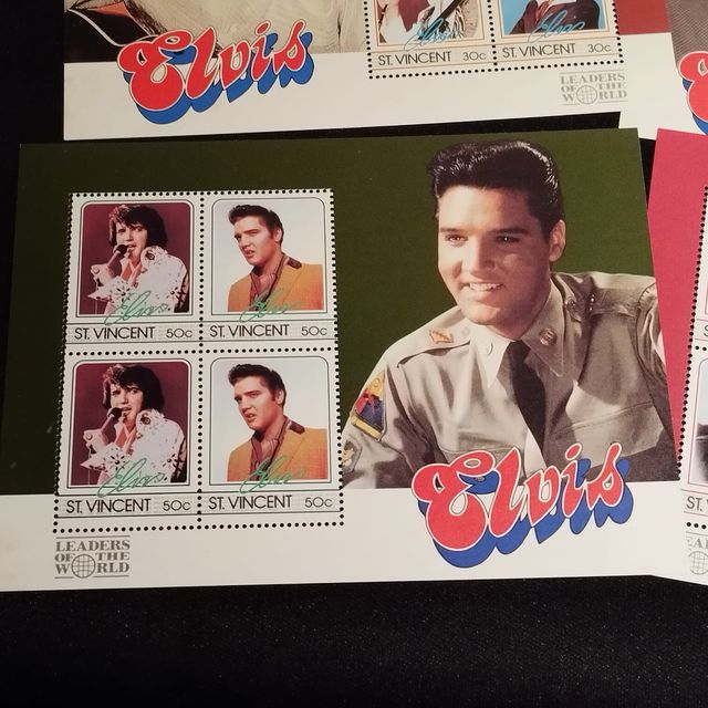 Elvis Presley sellos souvenir 4 bloques x4