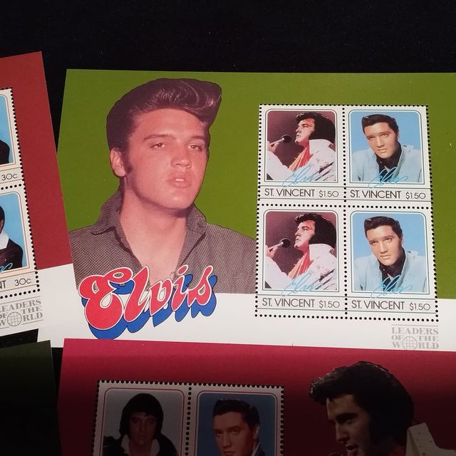 Elvis Presley sellos souvenir 4 bloques x4