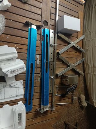 Asador de barbacoa inox con motor 134cm largo