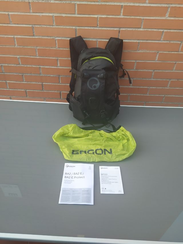 Mochila ERGON Pack BA2 E-Protect 10L Negra. NUEVA.