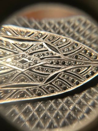 Broche de plata con marcasitas estilo Art Déco