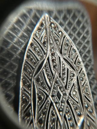 Broche de plata con marcasitas estilo Art Déco