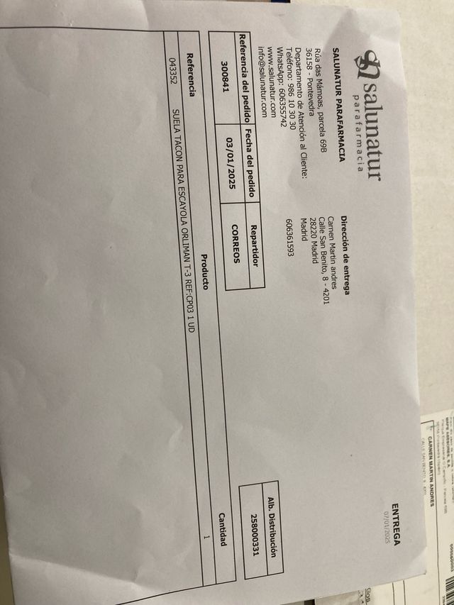 Suela  tacon para escayola