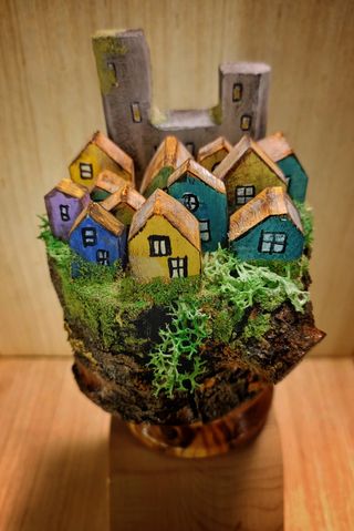 Mini paesaggio illuminato