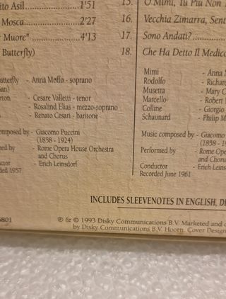 Puccini Il meglio delle Opere Italiane 3