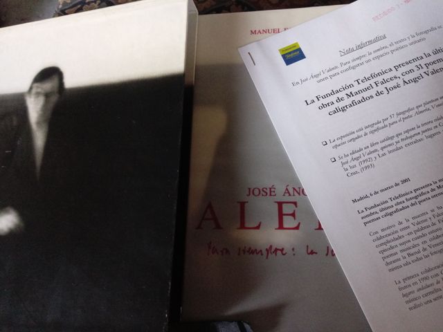 MANUEL FALCES José Ángel Valente siempre sombra