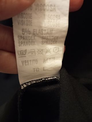 Vestito bicolore nero e blu