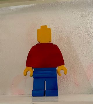 Silueta de LEGO hecha a mano.