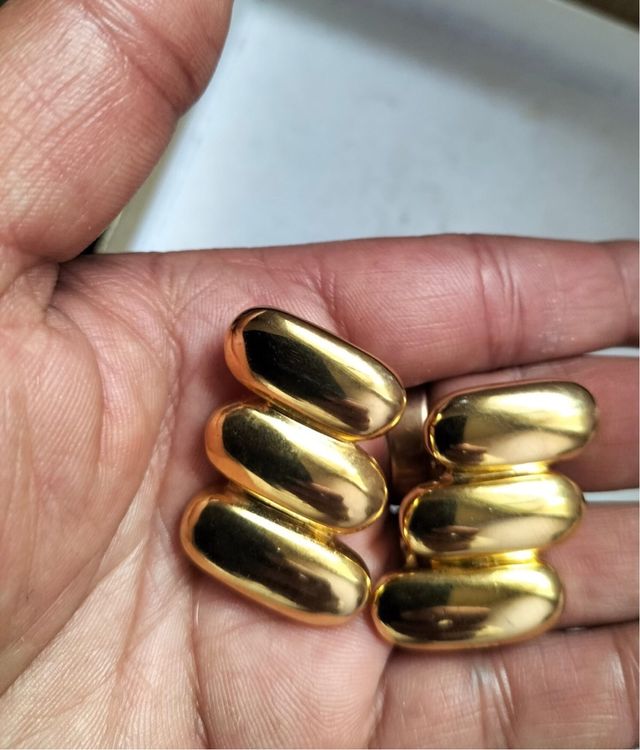 Pendientes vintage chapado en oro