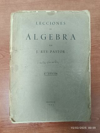 Lecciones de álgebra Rey Pastor