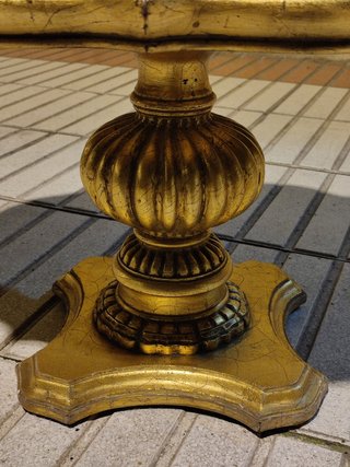 Mesa centro madera mármol