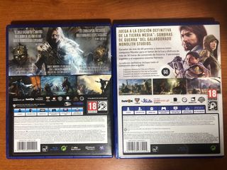PS4  Sombras de Mordor y Sombras de guerra