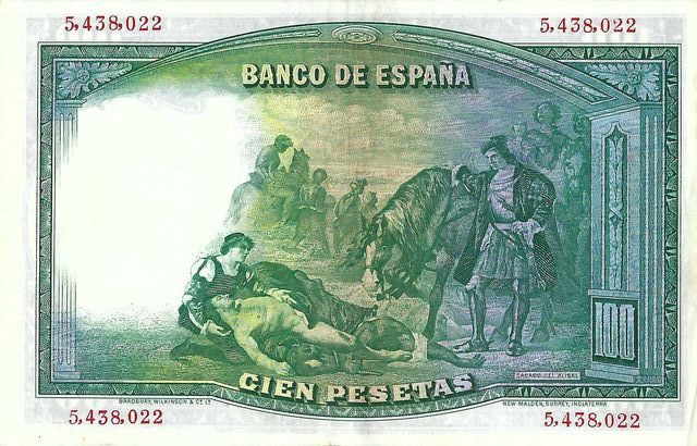 Billetes moneda 100 pesetas 1925 y 1931