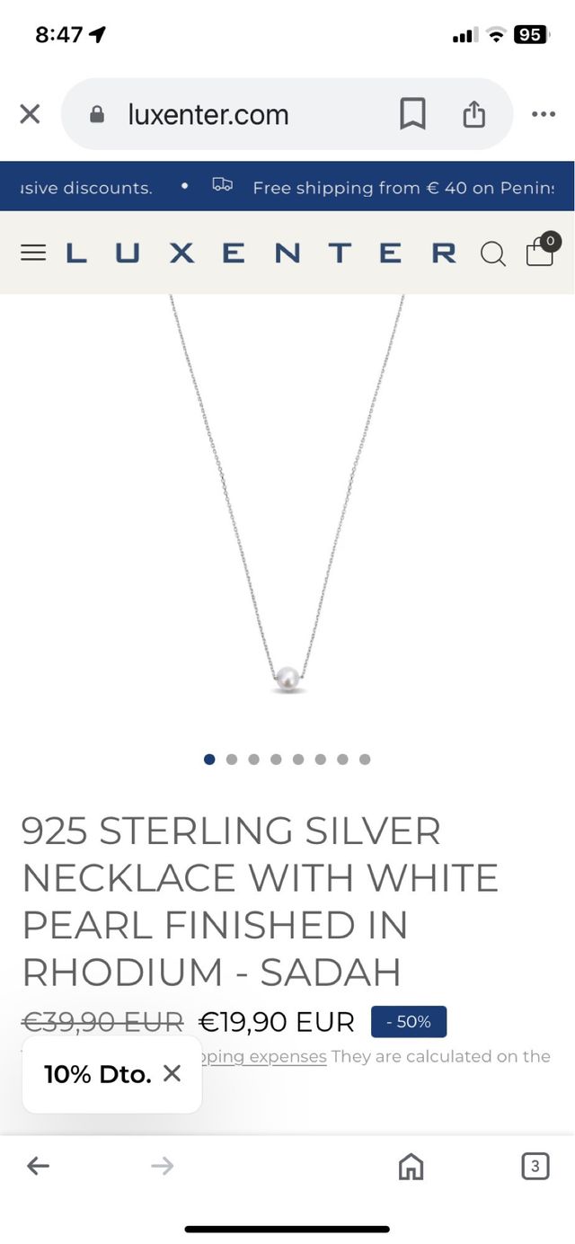 Colgante perla Luxenter