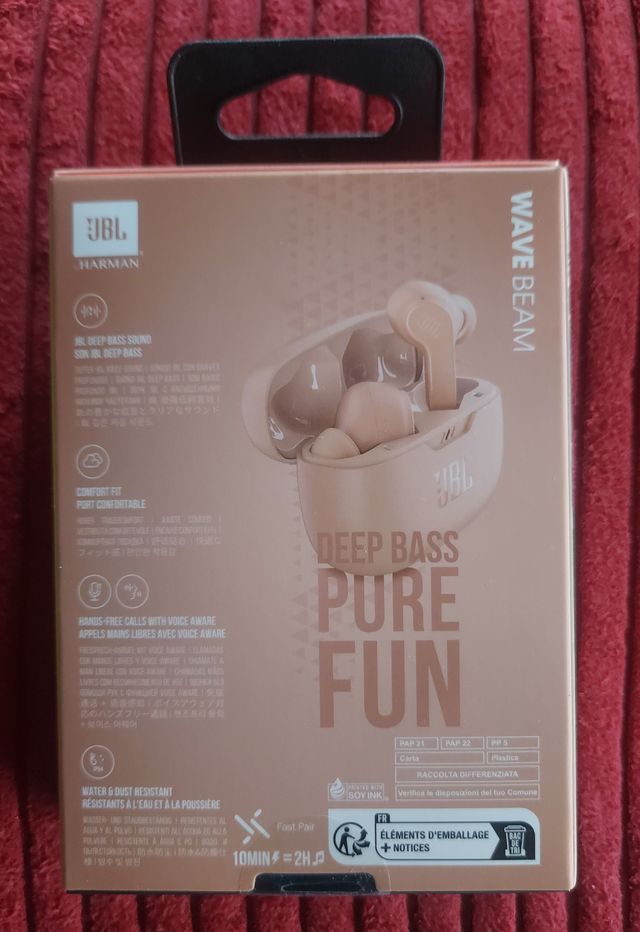 Auriculares JBL Wave Beam color beige